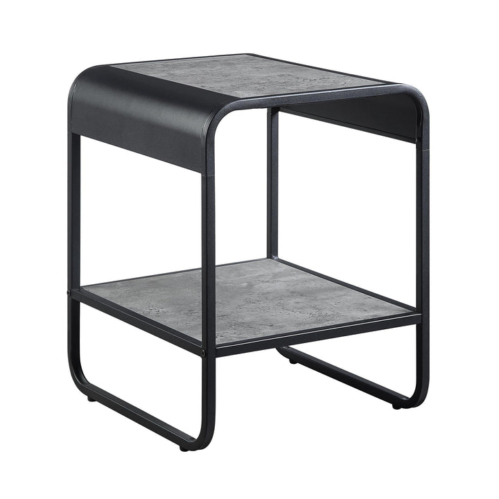 End Table with 1 Shelf - Concrete Gray
