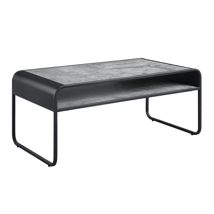 Open Shelf coffee table- Concrete Gray