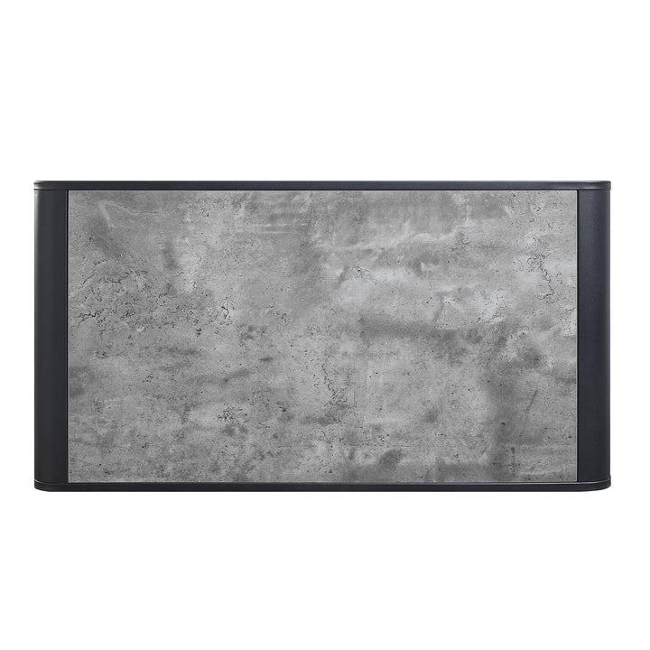 metal frame Coffee Table with 1 Open Shelf - Concrete Gray