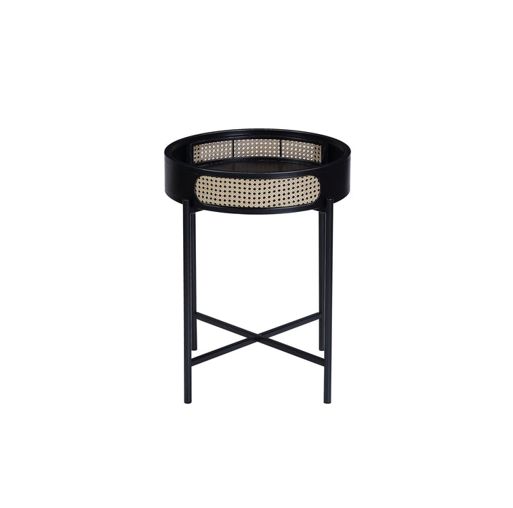 Modern round end table - Black