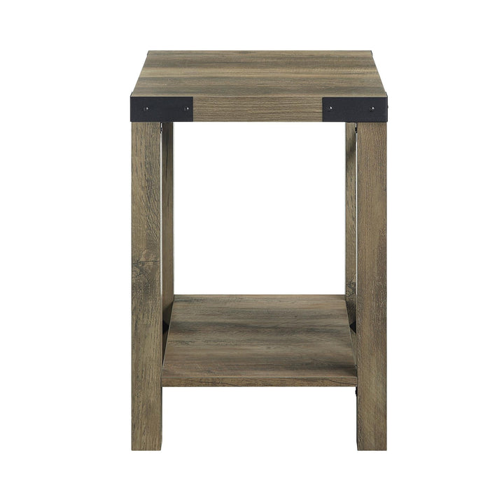 Rustic Finish End table - Rustic Oak
