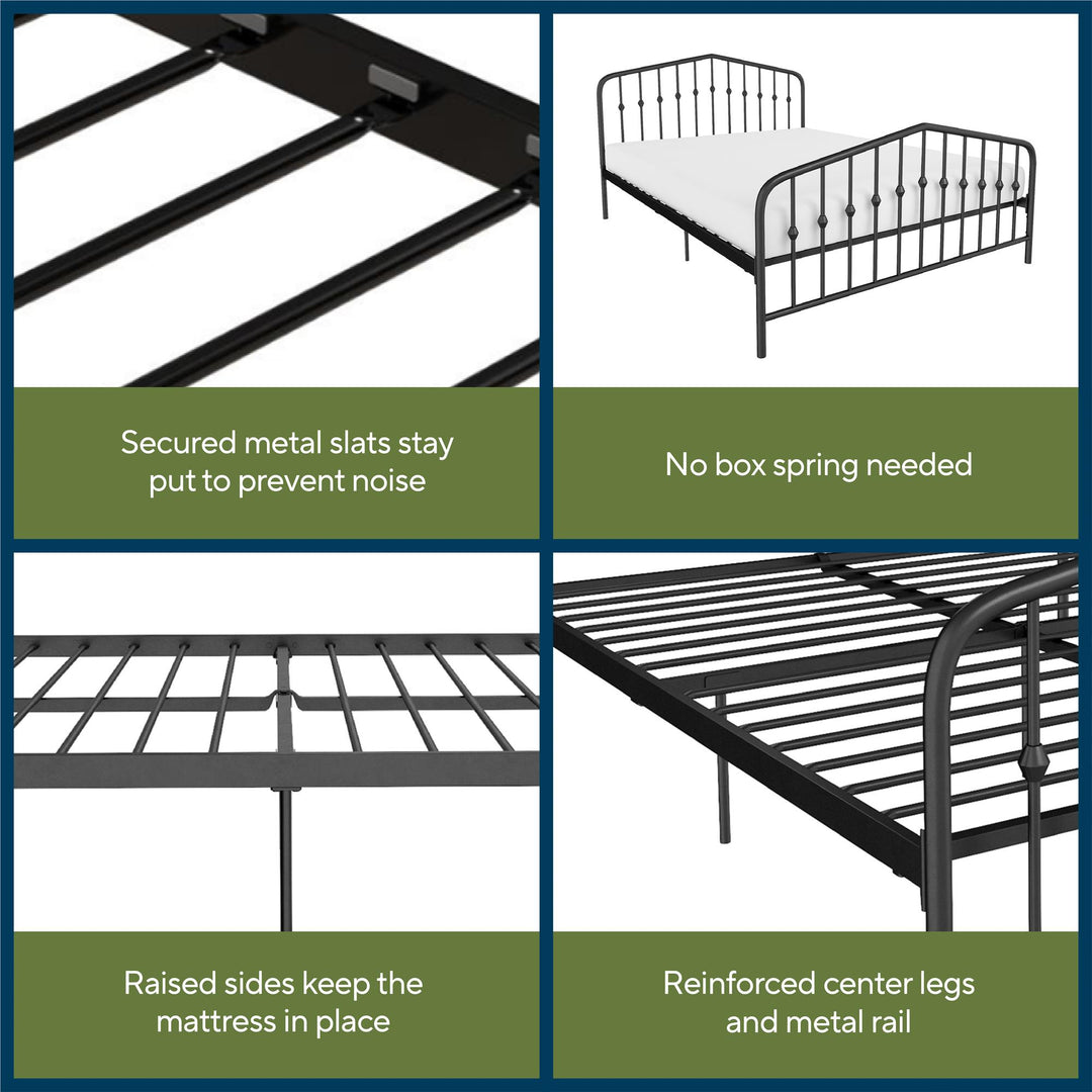 Bushwick Metal Bed - Black - Full