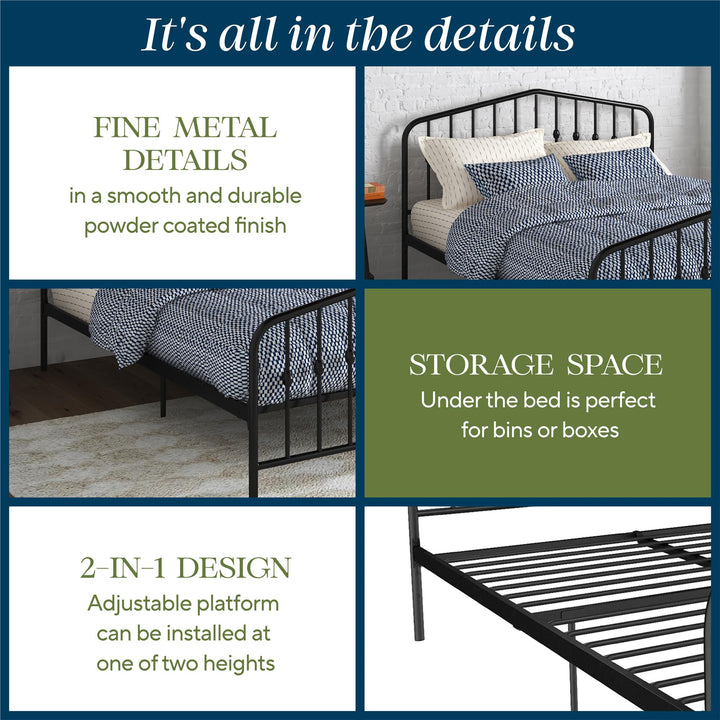Bushwick Metal Bed - Black - Full