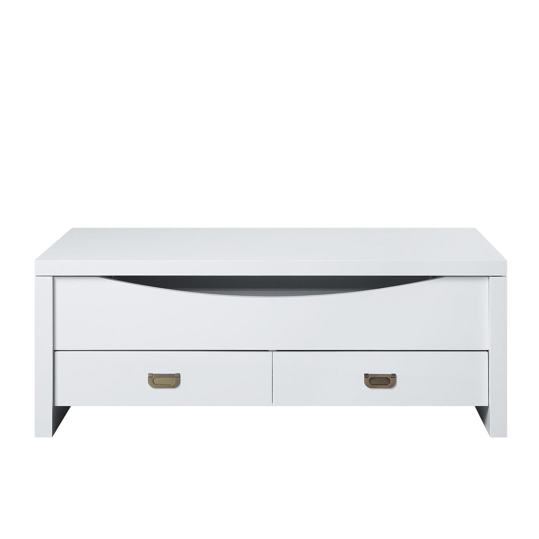 Ramiel Lift-Top Coffee Table with 1 Storage Drawer - White