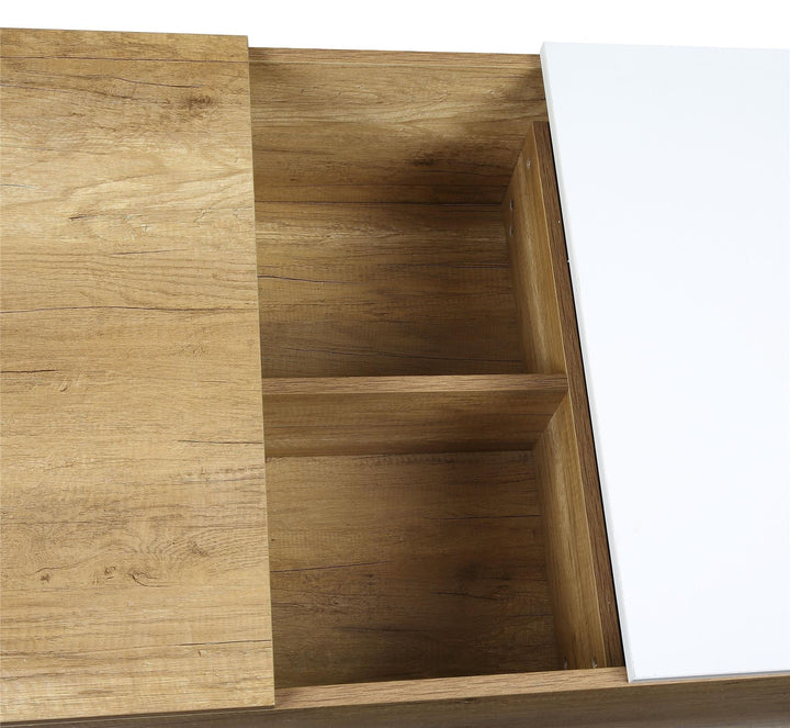 Coffee Table with Pull-Out Table Top for living room - Oak