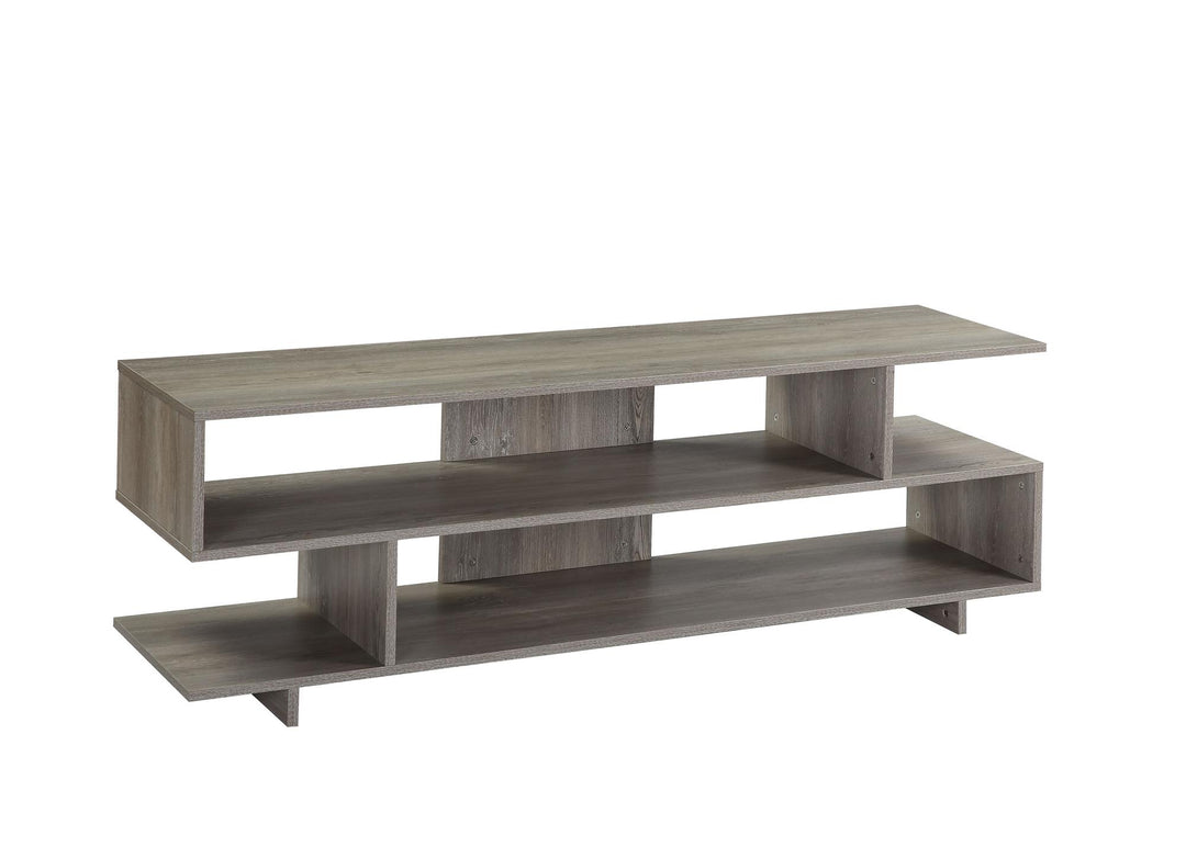 3-Tier Shelves Media Console for 65 Inch TV - Grey