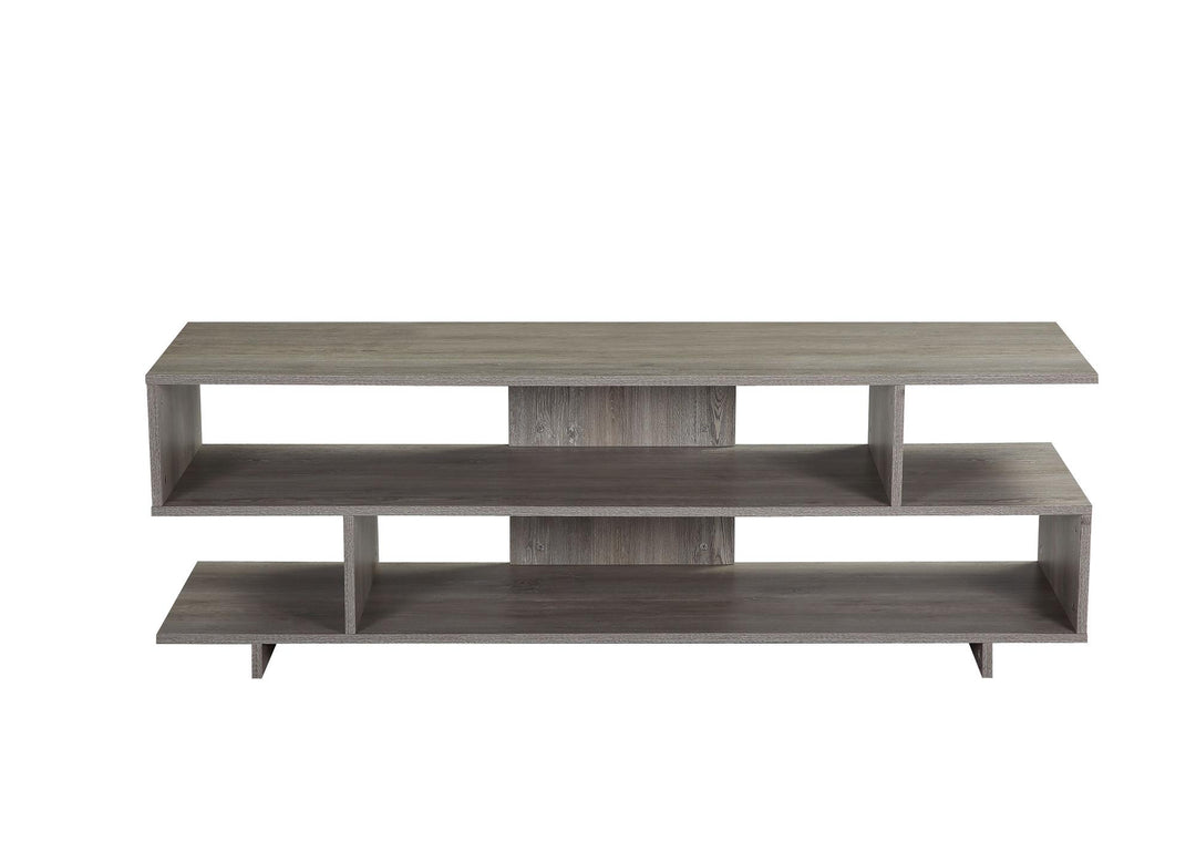 Rustic 3-Tier Shelves TV Stand for 65 Inch TV - Grey