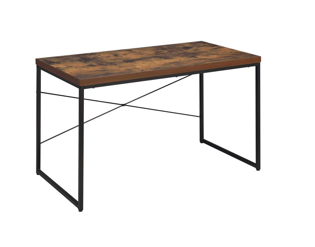 Wooden Top and Metal Legs  Desk- Weathered Oak