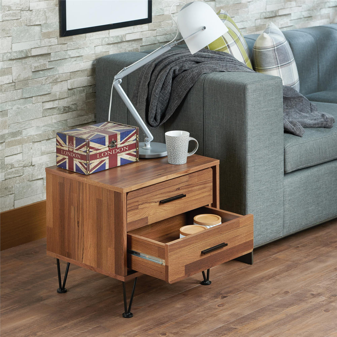 Modern 2-drawer accent table -  N/A