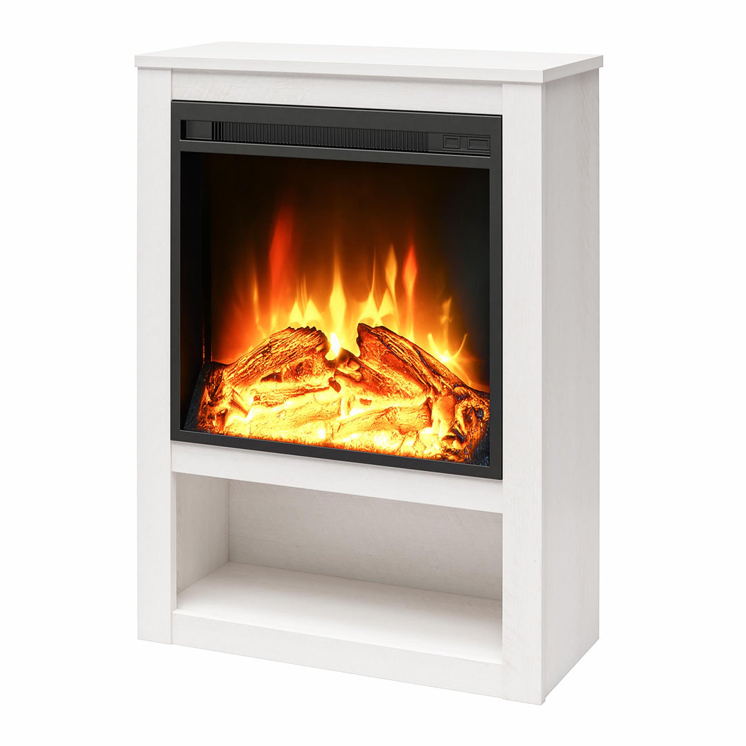 Clermont Electric Fireplace Mantel - Ivory Oak