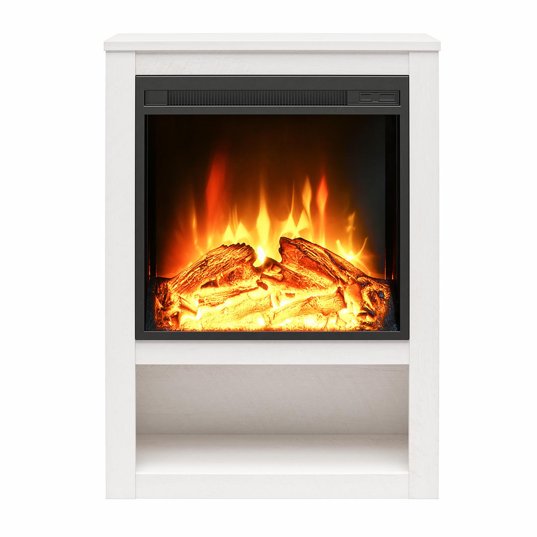 Clermont Electric Fireplace Mantel - Ivory Oak