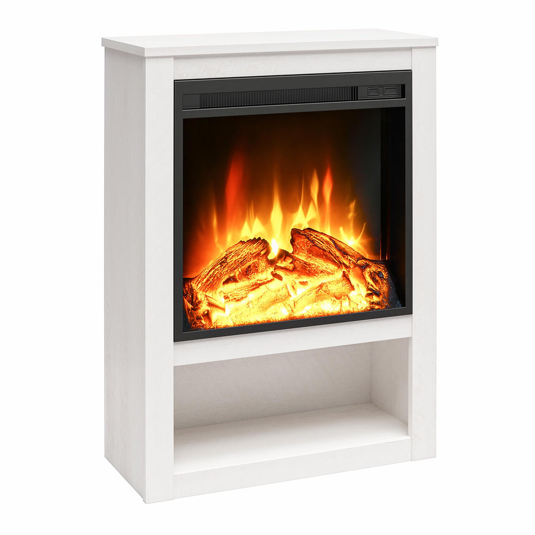 Clermont Electric Fireplace Mantel - Ivory Oak