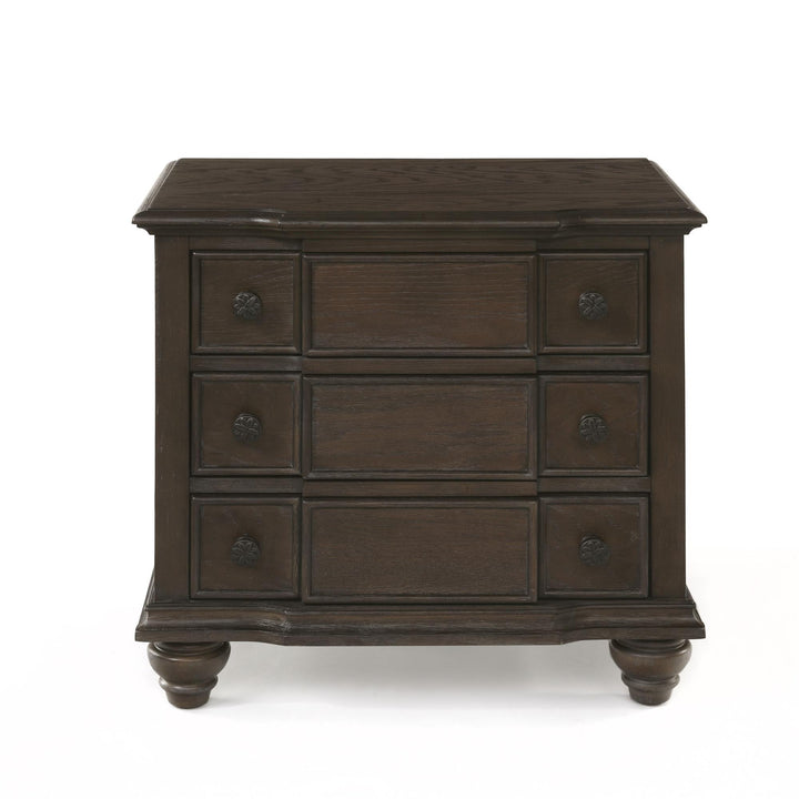 Baudouin 27" Nightstand with 3 Drawers - Weathered Oak