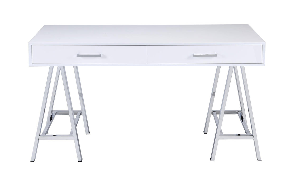 Coleen Vanity Desk with 2 Drawers - White