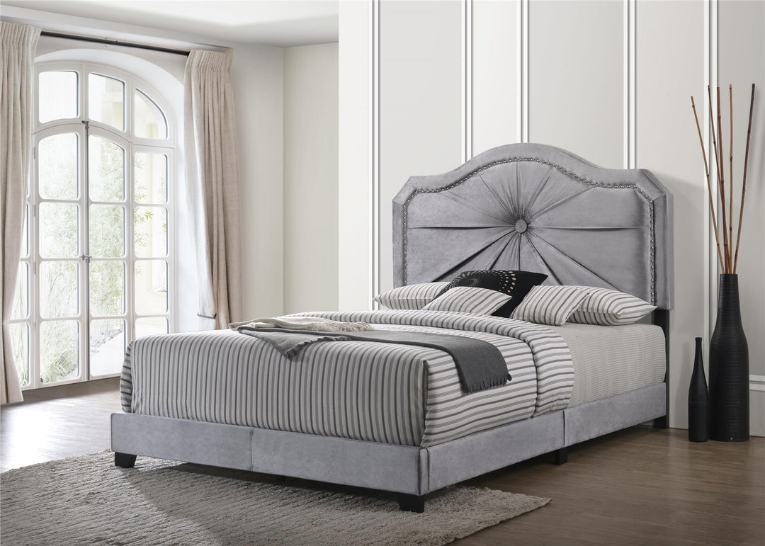 Modern Frankie panel-designed queen bed -  N/A
