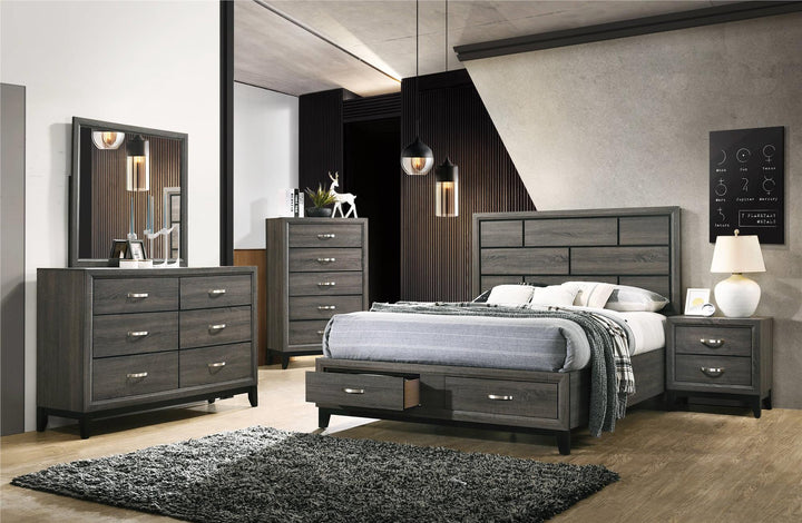 2 Drawers Nightstand - Weathered Ash