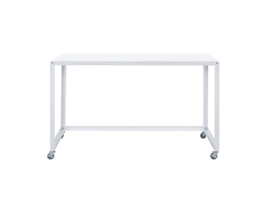 Arcano Writing Desk with Metal Frame - White