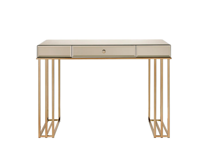 1 Drawer Writing Desk for Home Office - Champagne Gold