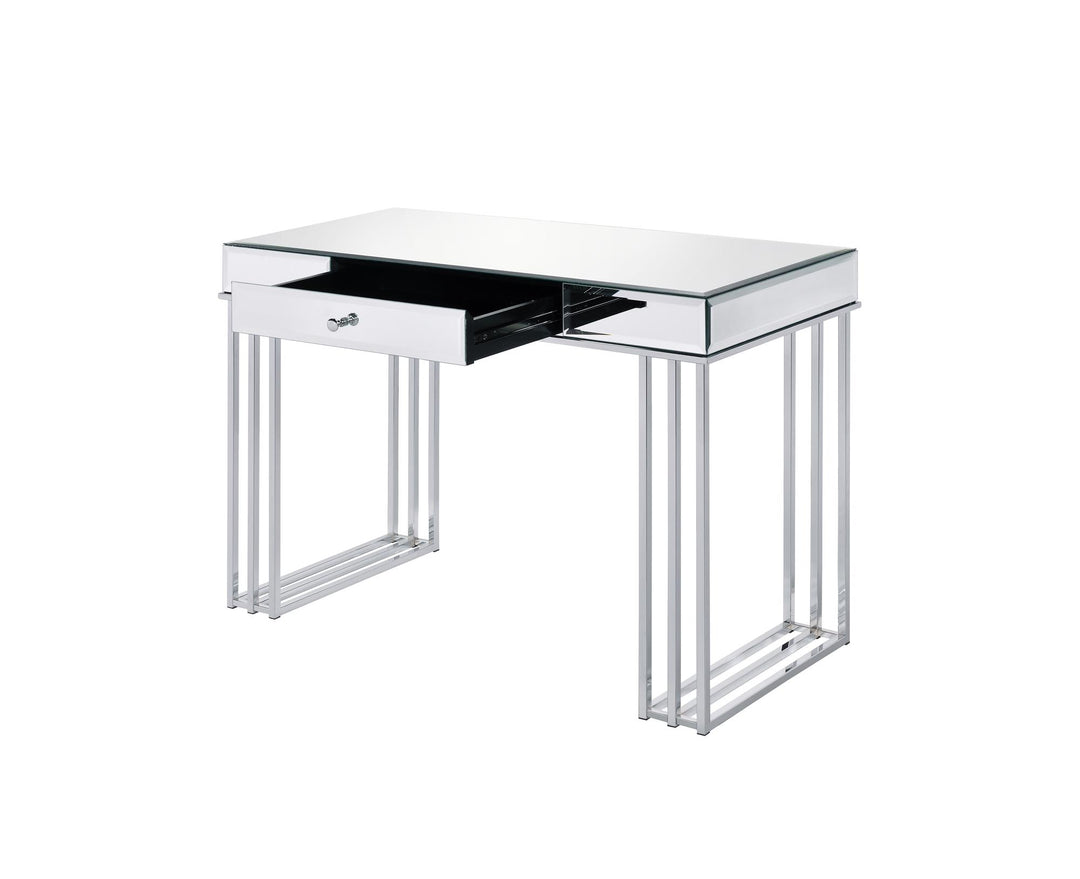 Metal Base Office Desk with 1 Drawer - Chrome