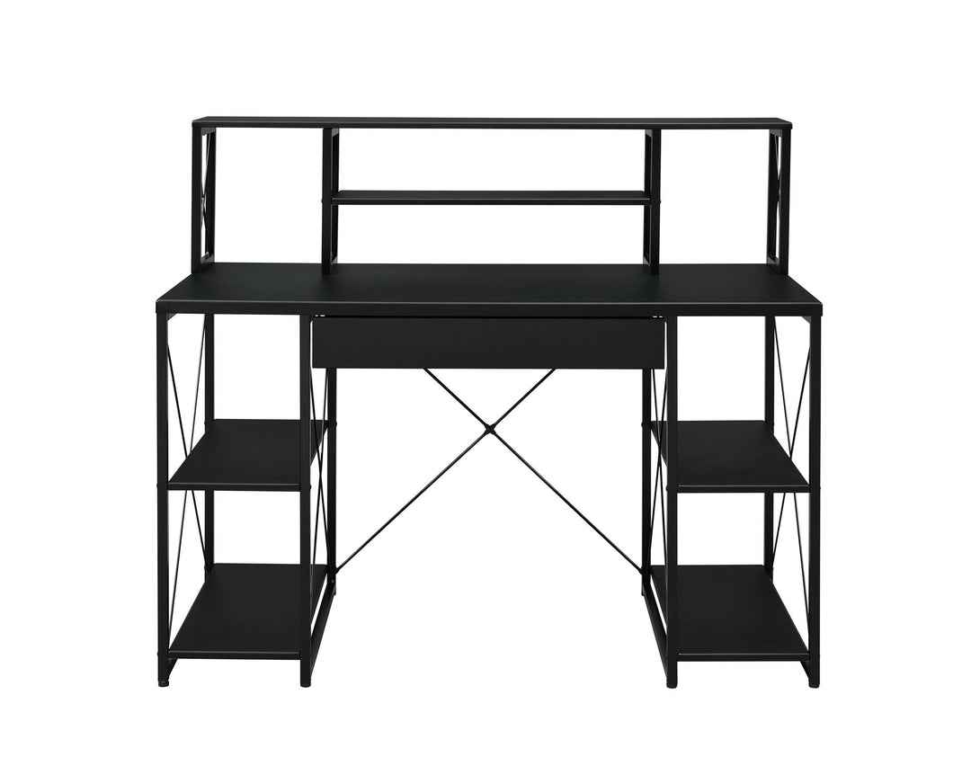 Music Composer Table with 8 Storage - Black