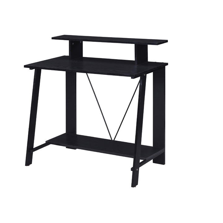 V Backing Study Desk - Black