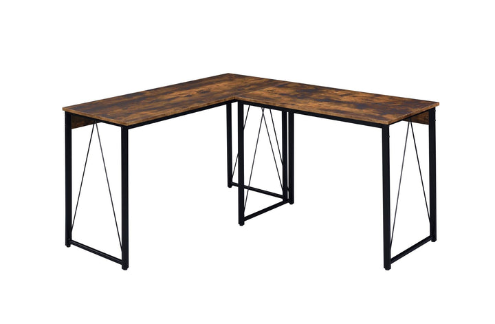 Stylish Rectangular Writing Desk - Weathered Oak