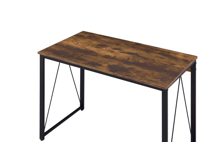 V-Shaped Accents Writing Desk - Weathered Oak