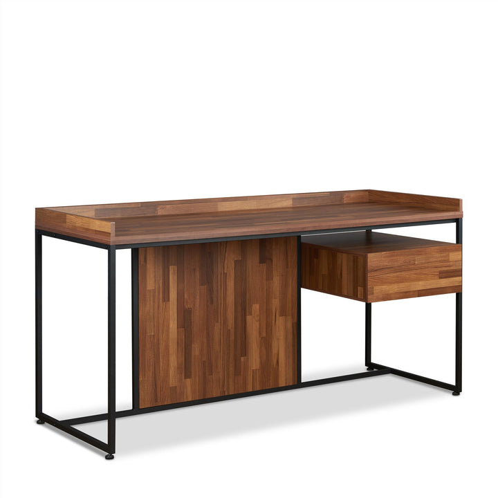 Walnut finish Writing Desk with 1 Storage Drawer - Walnut