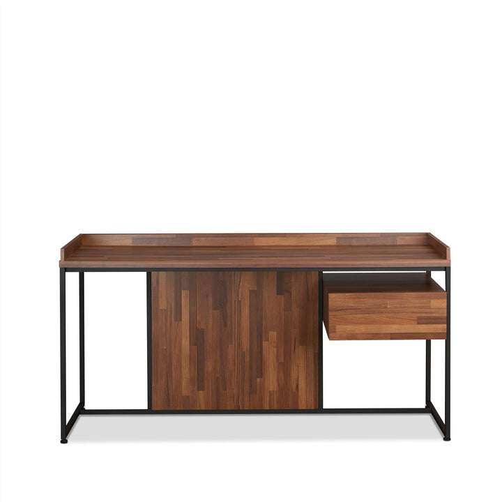 Sara Writing Desk with 1 Storage Drawer - Walnut