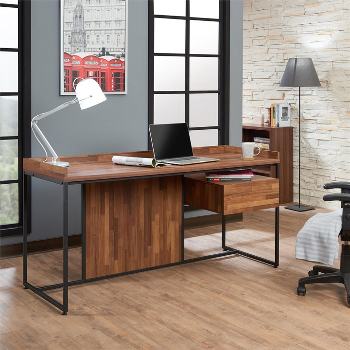 Writing Desk with 1 Storage Drawer - Walnut