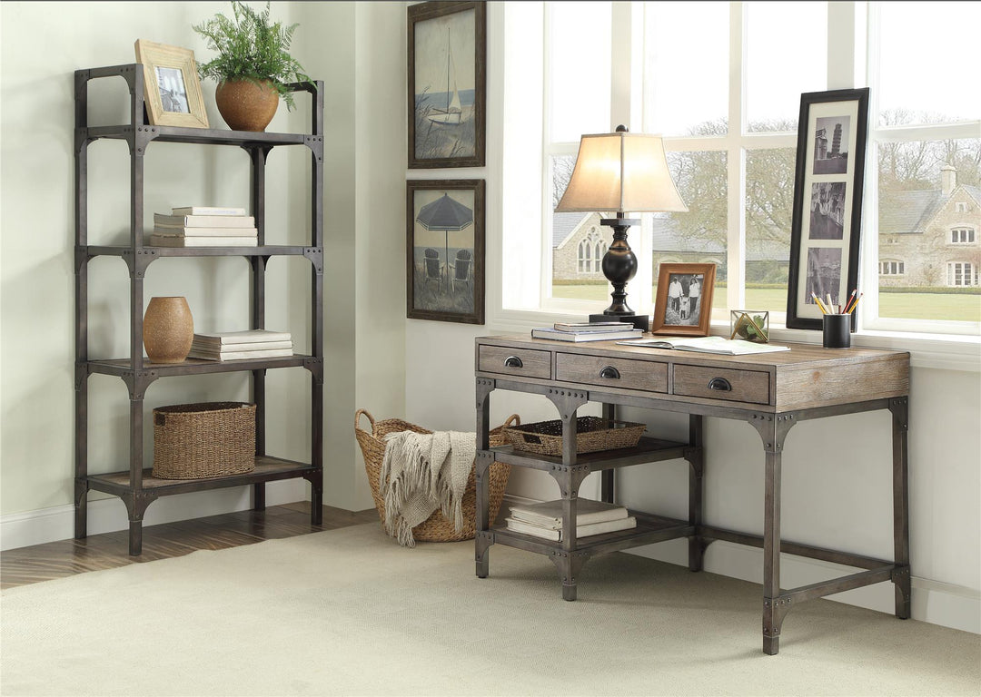 Modern Gorden desk with storage shelves -  N/A