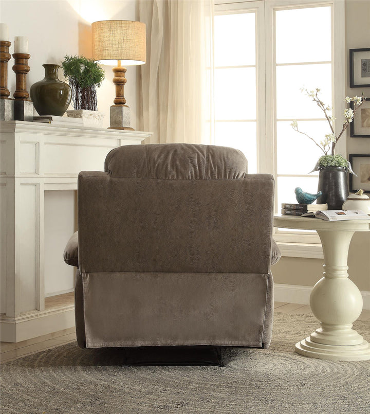 Motion Recliner with Memory Foam Armrests - Gray