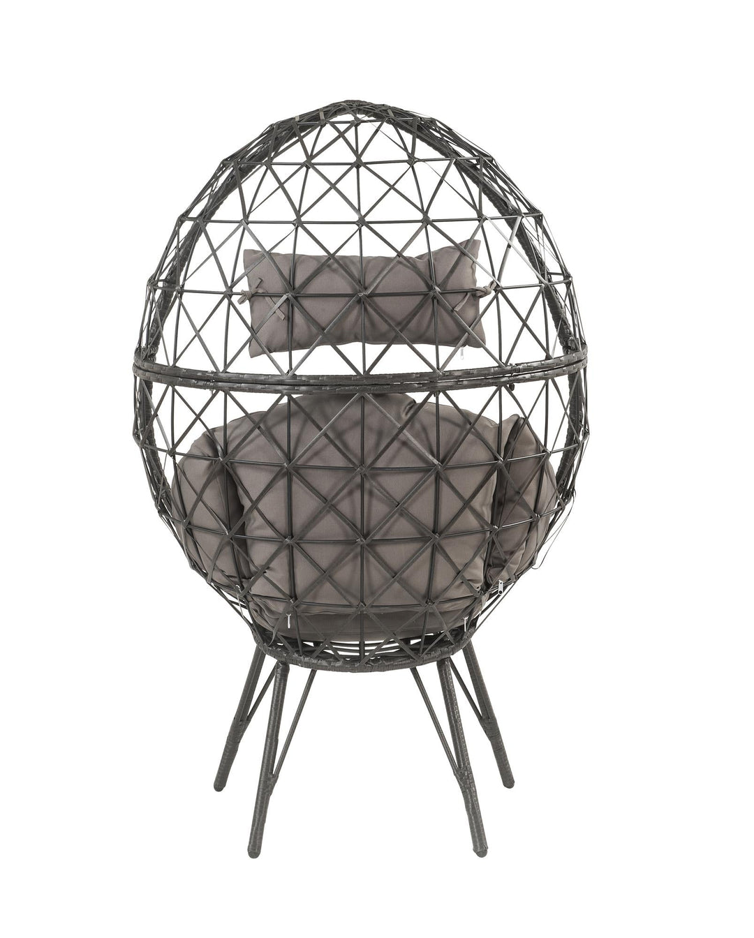 Patio Lounge Chair with Wicker - Light Gray