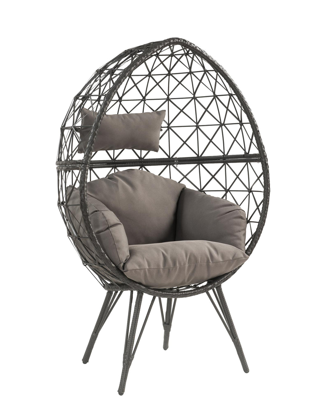 Metal hairpin legs Patio Lounge Chair - Light Gray
