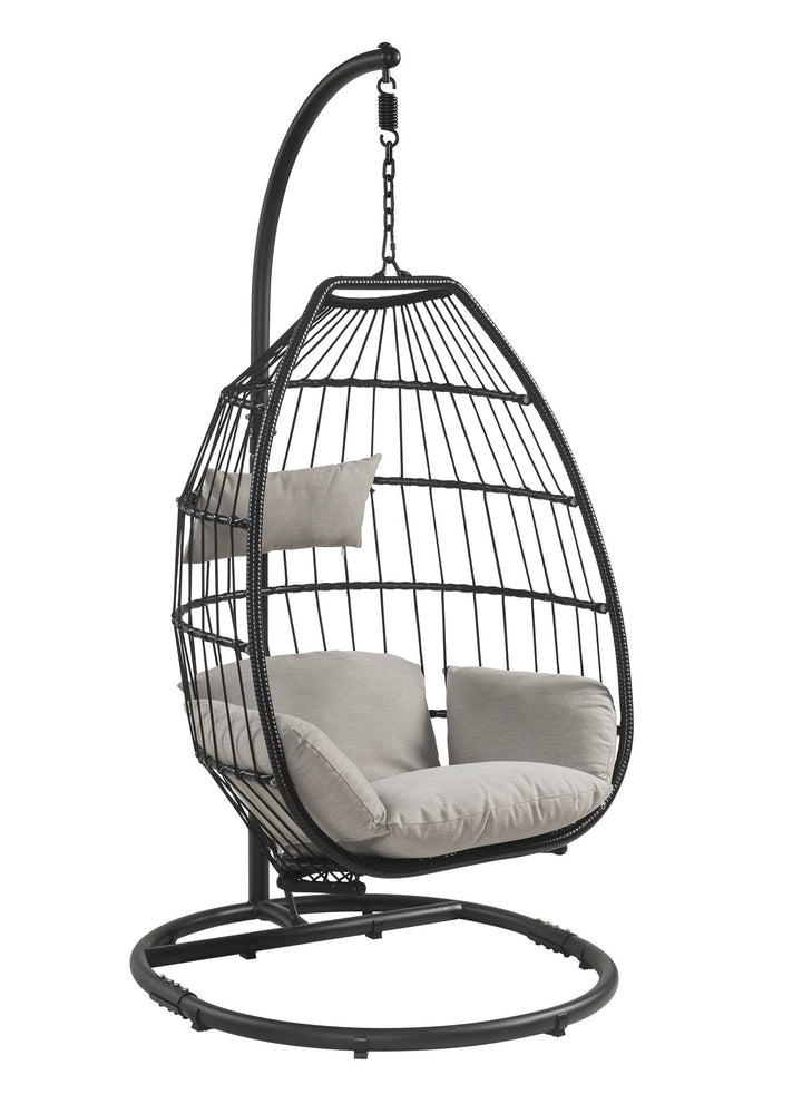 Patio Hanging Chair with foam filled cushion - Beige