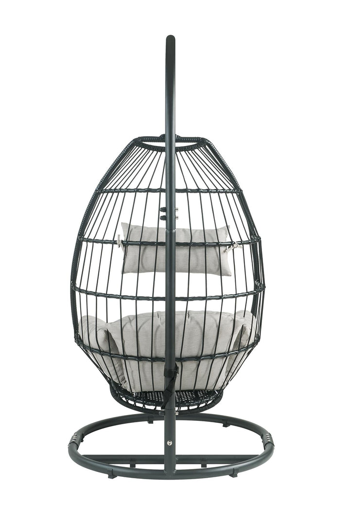 Outdoor Hanging Chair with Stand - Beige