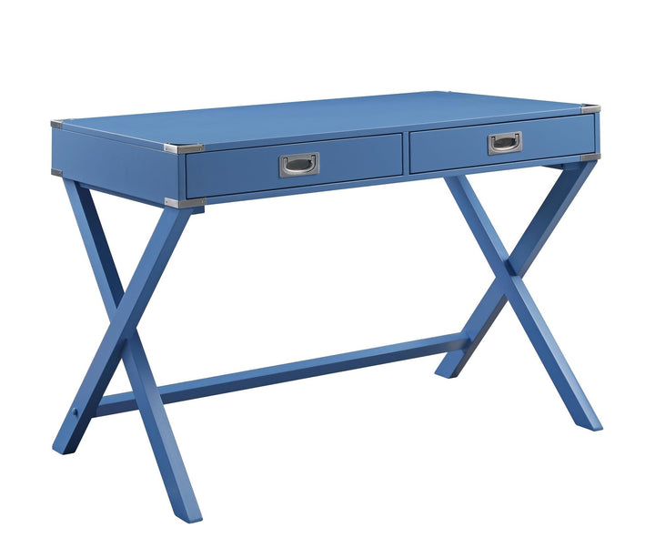 Writing Desk with 2 Storage Compartments - Blue