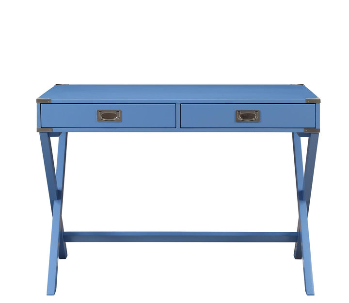 Writing Desk with Drawers for Storage - Blue