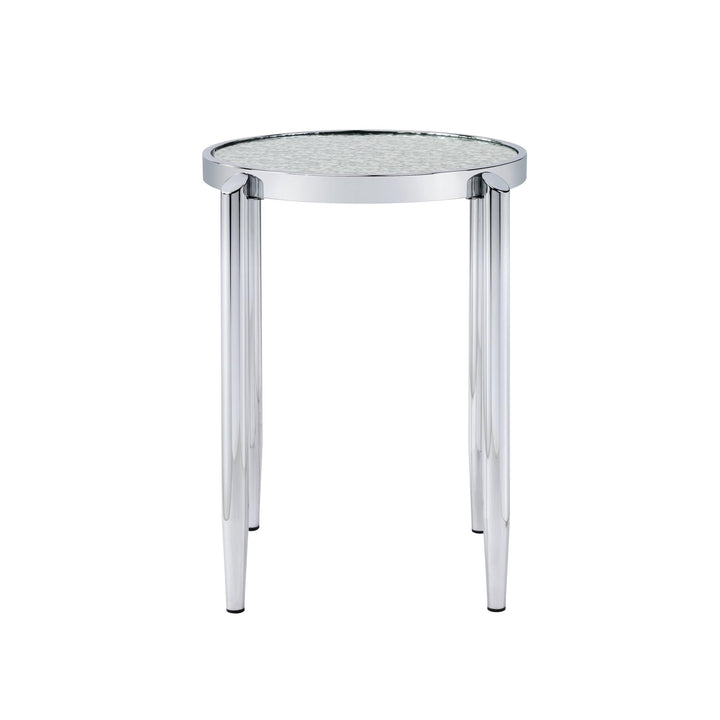 Abbe End Table with Twin Table Top - Chrome