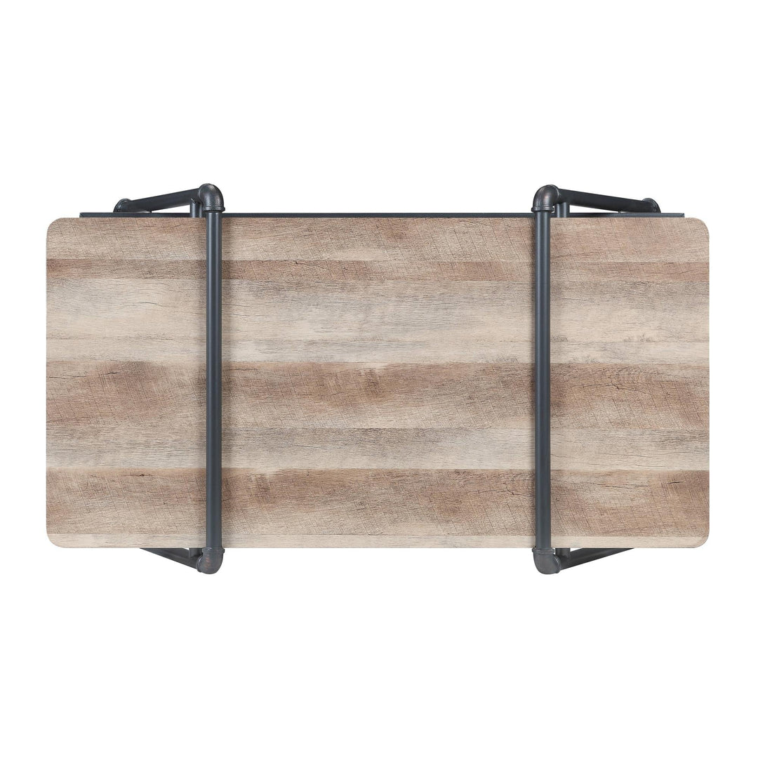 Metal frame wooden top Coffee Table for any room - Natural