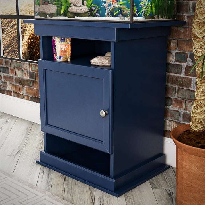 10/20 Gallon Aquarium Stand with Open and Concealed Storage - Indigo Blue
