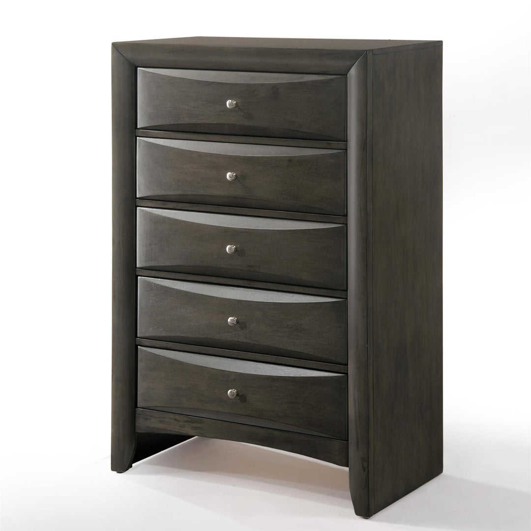 Elegant 5-Drawer Dresser - Gray Oak