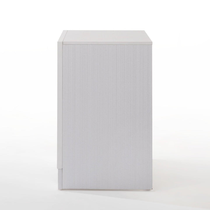Nightstand with Solid Wood Dovetail Drawers - White