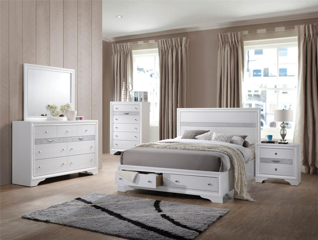 Bedside Nightstand with Dovetail Drawer - White