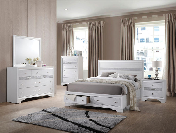 Bedside Nightstand with Dovetail Drawer - White