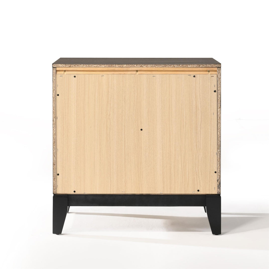 Modern style Nightstand with 2 Drawers for any room - Weathered Ash