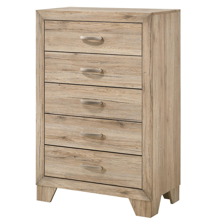 5 Drawer Wooden Dresser for Kids - Natural