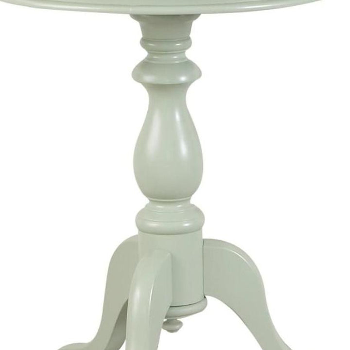 Round Pedestal Bedside Table - Antique White