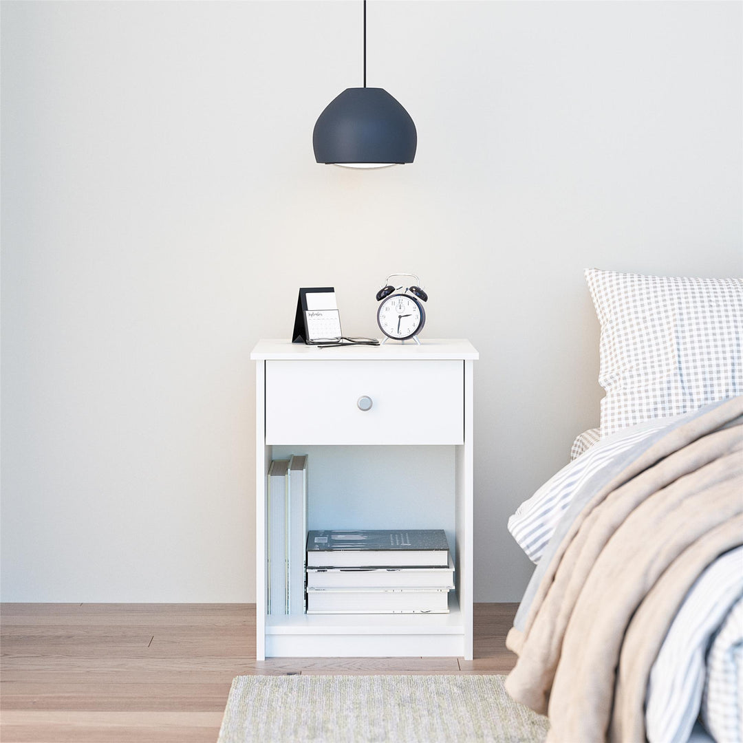 Ellison Nightstand with Drawer - White