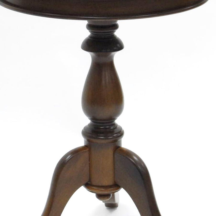 Round Wooden Side Table - Chestnut